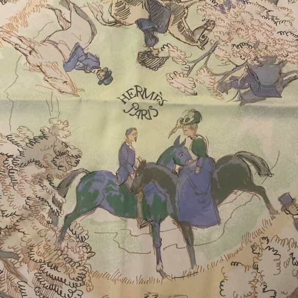 Hermes Silk Scarf. \